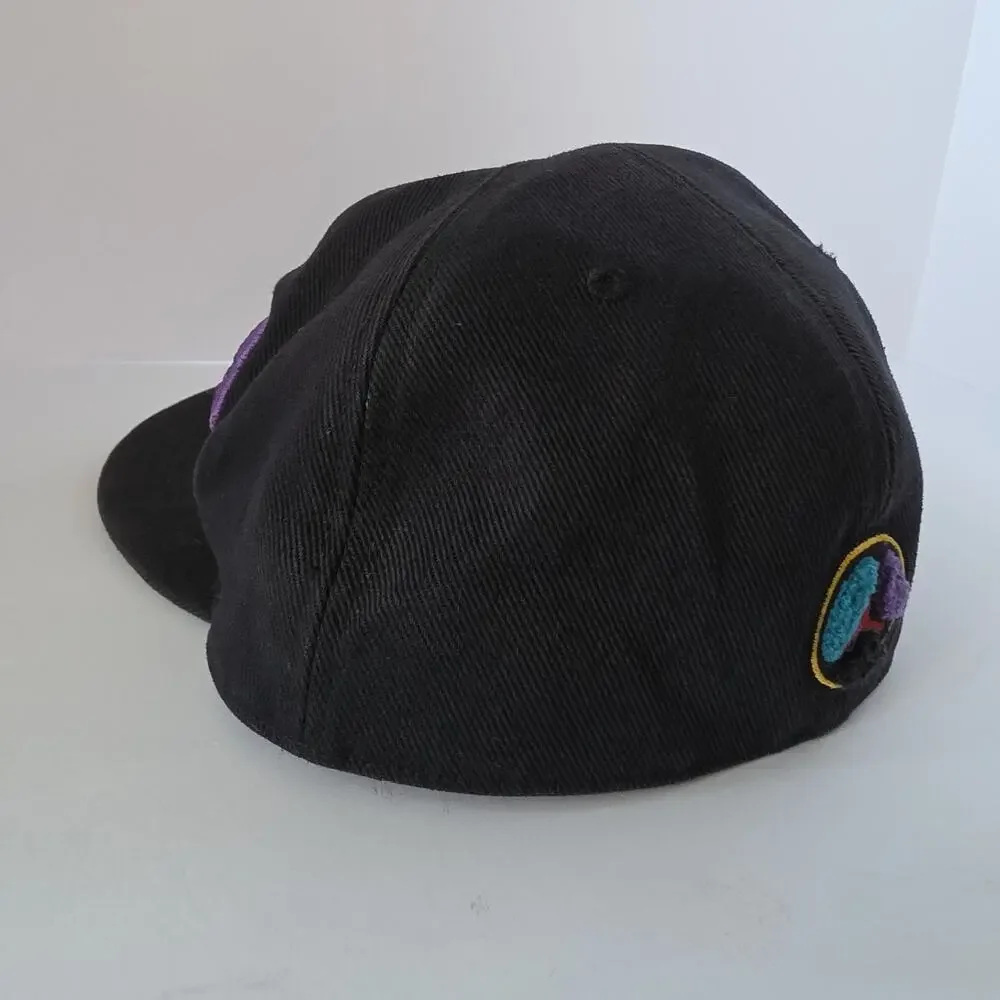 2004 Nike Air Jordan 23 Fitted Hat, Y2K, Black & Purple Cap Size 7 1/8